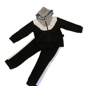 2 piece set Black, Grey and White Hoodie